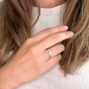 Billede af Vielses & Forlovelses ringe 925 s. (br. 3,5 mm. tk. 1,5 mm.)