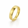 Billede af Vielses & Forlovelses ringe, firkantet profil 925 s. forgyldt (forgyldning vil blive slidt af ved brug !)