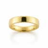 Billede af Vielses & Forlovelses ringe, firkantet profil 925 s. forgyldt (forgyldning vil blive slidt af ved brug !)