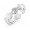 Billede af Ring hjerter, isat 6 brill. i et hjerte, 6*0,01 w/vs 14 kt. hvg. (hjertering)