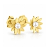 Billede af Ørestikker "Pearly Flowers" 8 karat guld