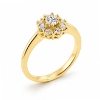 Billede af Rosetring brill. 0,25 ct. w/vs. + 8* 0,04 ct. w/vs. 14 kt. 