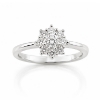 Billede af Rosetring i 14 kt. hvidguld med brillanter