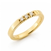 Billede af Alliancering i 14 kt. m. diamanter 3* 0,04 w/vs.