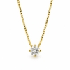 Billede af Collie med brill. 0,20 ct. w/si. 4 grab. chatonsfatn. ven. tr. 0,8 mm. 42 cm. 14 kt.
