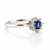 Billede af Sapphire Devotion ring i 14 kt. hvg. m. safir og brillanter