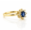 Billede af Sapphire Devotion ring i 14 kt. m. safir og brillanter