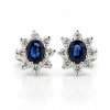 Billede af Sapphire Devotion øreringe i 14 kt. hvg. m. safir og brillanter