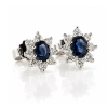 Billede af Sapphire Devotion øreringe i 14 kt. hvg. m. safir og brillanter