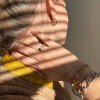 Billede af Ring m. syn. sten 4,5 mm.14 kt.