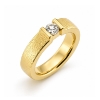 Billede af Ring m. syn. sten 4,5 mm. 8 kt.