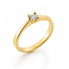 Billede af Lux Ring 4 grab. brill. 0,10 w/piq. 14 kt. 