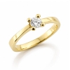 Billede af Lux Ring 4 grab. brill. 0,40 w/piq. 14 kt.  
