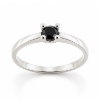 Billede af Lux Ring med sort brill. 0,20 ct. 14 kt. hvg. 