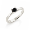 Billede af Lux Ring med sort brill. 0,30 ct. 14 kt. hvg. 