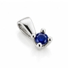 Billede af Lux vedhæng m. safir 3,5 mm. ca. 0,25 ct. 14 kt. hvg.