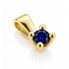 Billede af Lux vedhæng m. safir 4,5 mm. ca. 0,35 ct. 14 kt.  