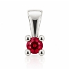 Billede af Lux vedhæng m. rubin 4,0 mm. ca. 0,32 ct. 14 kt.  hvg.