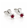 Billede af "Dreamy Ruby" øreringe m. rubin 2*3,5 mm (ca a 0,15 ct) i 14 kt hvg