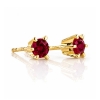 Billede af "Dreamy Ruby" øreringe m. rubin 2*4,5 mm (ca a 0,25 ct) i 14 kt