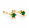 Billede af "Dreamy Emerald" øreringe m. smaragd 2*2,5 mm. i 14 kt.