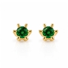 Billede af "Dreamy Emerald" øreringe m. smaragd 2*3,0 mm. i 14 kt.