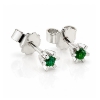 Billede af "Dreamy Emerald" øreringe m. smaragd 2*3,0 mm. i 14 kt. hvg.