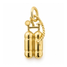 Billede af Vedhæng dykkerflasker dobbelt, i 14 kt. facon 12,7 gr. (prisen er excl. guld)