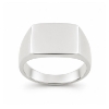 Billede af Ring massiv lukket bund, rek. plade 14*11,3 mm. 925s. (pladering)(signetring)