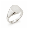 Billede af Herrering massiv m. oval plade 14*12 mm 925 s.