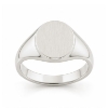 Billede af Herrering massiv m. oval plade 14*12 mm 925 s.