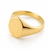 Billede af Herrering massiv m. oval plade 14*12 mm 8 kt