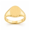 Billede af Herrering massiv m. oval plade 14*12 mm14 kt