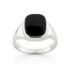 Billede af Herrering m. lukket bund, antik sl. onyx 14*12 mm 14 kt. hvg.