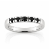 Billede af Alliancering 5* 0,06 black, 925s. (br. 3,0-tk. 2,0 mm.)