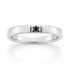Billede af Alliancering 1* 0,04 black brillant 925s.  