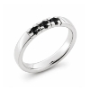 Billede af Alliancering 3* 0,04 black, 925s.  (br. 2,9-tk. 1,9 mm.)