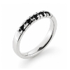 Billede af Alliancering 5* 0,04 black, 925s.  (br. 2,9-tk. 1,9 mm.)