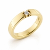 Billede af Alliancering m. diamant 1* 0,10 w/vs. i 14 kt.