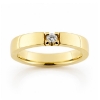 Billede af Alliancering m. diamant 1* 0,10 w/vs. i 14 kt.