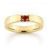 Billede af Alliancering, 1* 3,0 mm. ægte rubin (ca. 0,15 ct.) 14 kt.