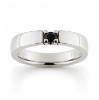Billede af Allia. ring, 1* 0,10 black sølv 925s. (br. 3,7-tk. 2,2 mm.)