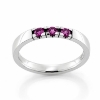 Billede af Allia. ring 14 kt. hvg. 3 * pink safir a 0,07 ct.