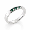 Billede af Alliance ring 3* smaragd a ca. 0,06 ct. 14 kt. hvg.