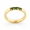 Billede af Alliance ring 3* smaragd a ca. 0,06 ct. 14 kt.