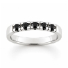 Billede af Alliancering 5* 0,07 black, sølv 925s
