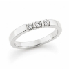 Billede af Alliancering 3 brillanter 0,08 w/vs. 14 kt. hvidguld