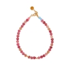 Billede af STINE A Pink Hearts armbånd forgyldt sølv m. sten (17-25 cm)