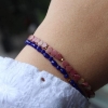 Billede af STINE A Pink Hearts armbånd forgyldt sølv m. sten (17-25 cm)