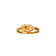 Billede af STINE A Kiss Me Cleo ring forgyldt sølv m. cz (str. 52)